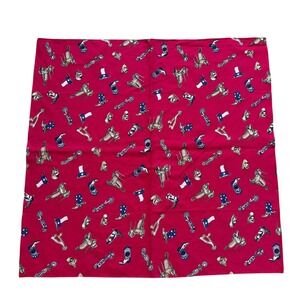 Hobby‎ Lobby Red Western Bandana Texas Flag Cowboy Boot Saddle Cotton Scarf